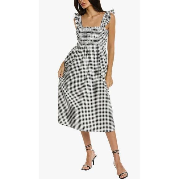 BCBGeneration Dresses & Skirts - BCBGeneration Women's Square Neck a Line Smoked Midi Dress -16